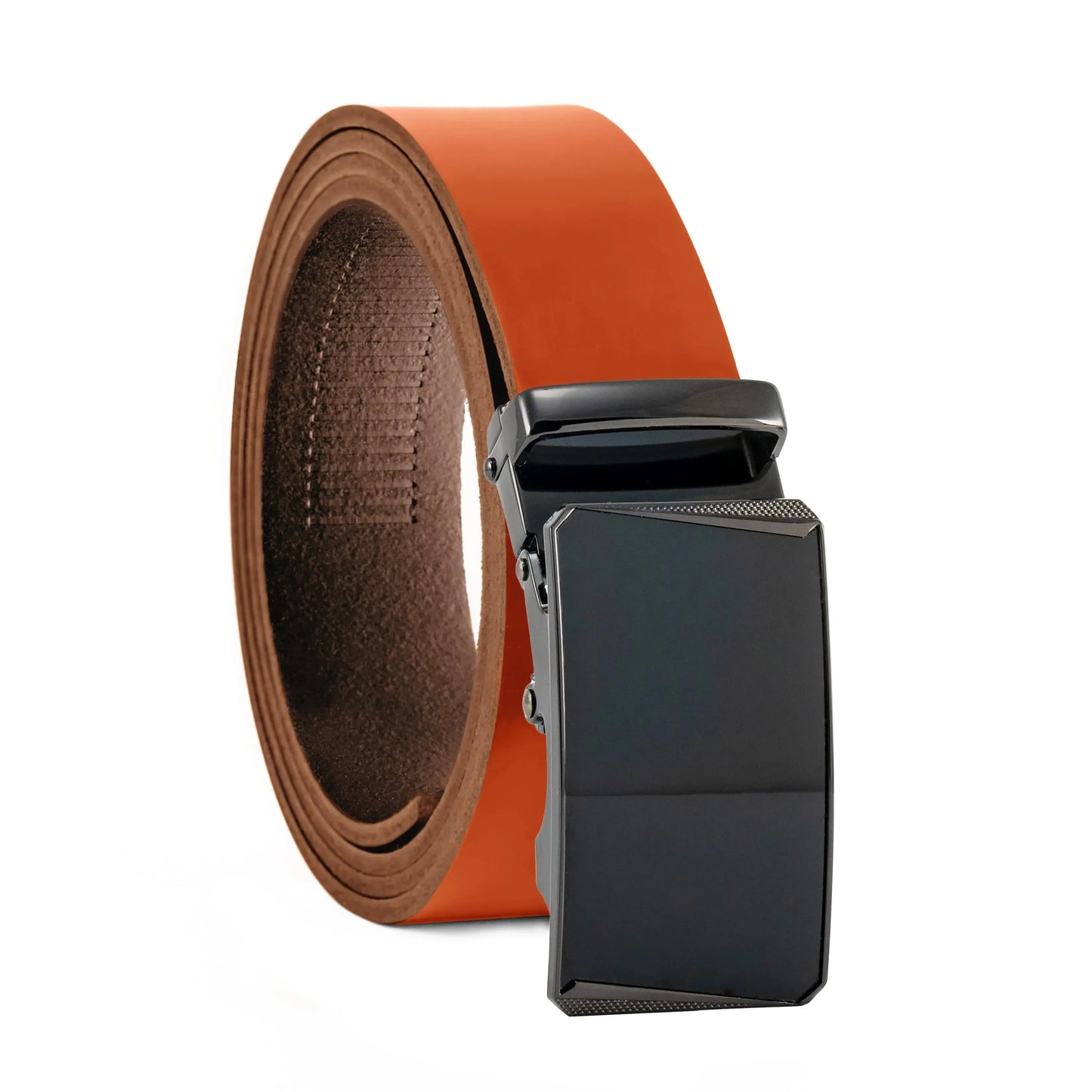 Ratschengürtel aus Leder mit Automatikschließe – Breite 35mm – Bundgröße 125cm, kürzbar | ATG