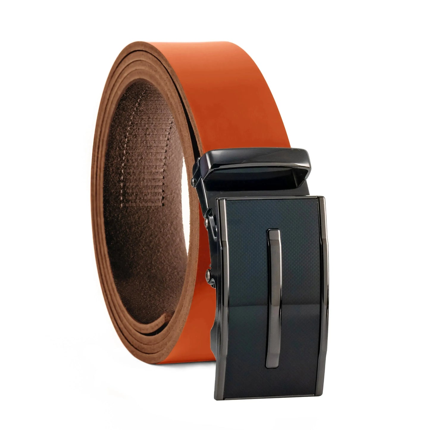 Ratschengürtel aus Leder mit Automatikschließe – Breite 35mm – Bundgröße 125cm, kürzbar | ATG