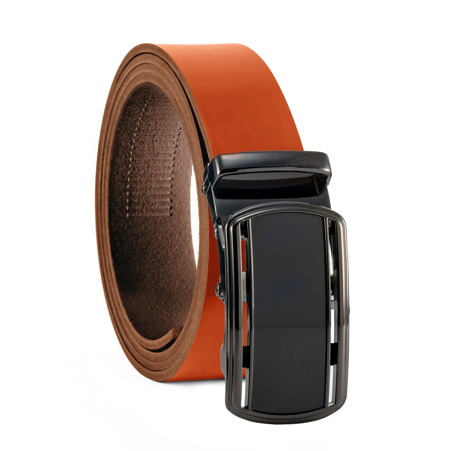 Ratschengürtel aus Leder mit Automatikschließe – Breite 35mm – Bundgröße 125cm, kürzbar | ATG