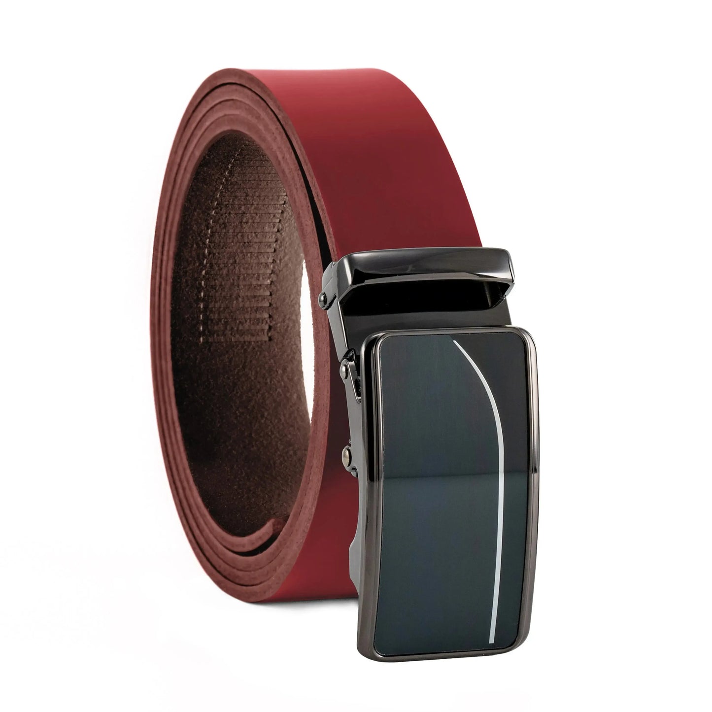 Ratschengürtel aus Leder mit Automatikschließe – Breite 35mm – Bundgröße 125cm, kürzbar | ATG