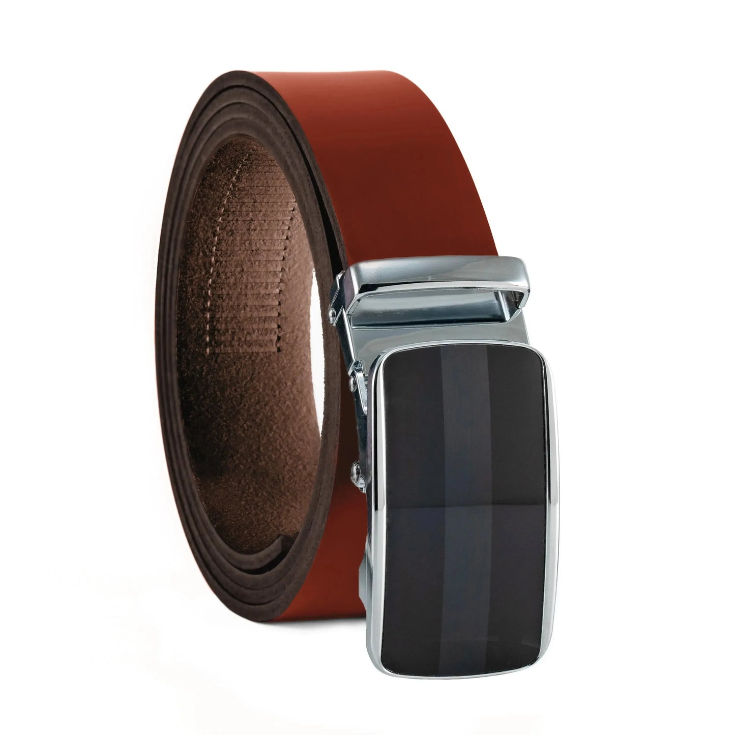 Ratschengürtel aus Leder mit Automatikschließe – Breite 35mm – Bundgröße 125cm, kürzbar | ATG