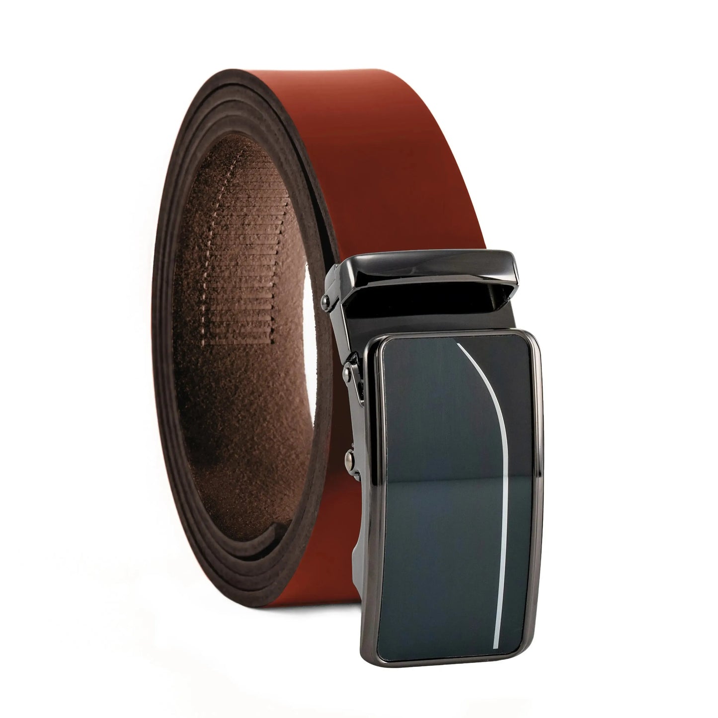 Ratschengürtel aus Leder mit Automatikschließe – Breite 35mm – Bundgröße 125cm, kürzbar | ATG