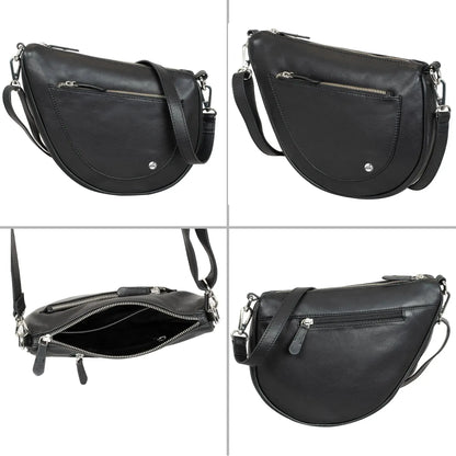 Umhängetasche Leder – Clutch und Crossbody-Bag – mit abnehmbarem, verstellbarem Riemen | Modell Vicenza