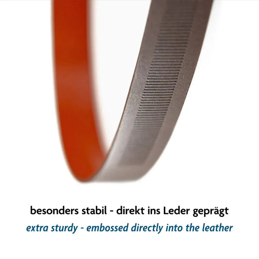 Gürtelriemen für Ratschengürtel ATG aus Leder – Breite 35mm – Bundgröße 125cm, kürzbar | ATG Riemen