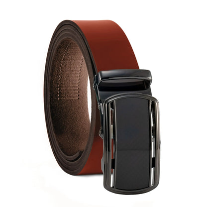 Ratschengürtel aus Leder mit Automatikschließe – Breite 35mm – Bundgröße 125cm, kürzbar | ATG
