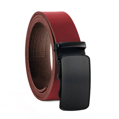 Ratschengürtel aus Leder mit Automatikschließe – Breite 35mm – Bundgröße 125cm, kürzbar | ATG