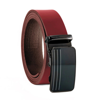 Ratschengürtel aus Leder mit Automatikschließe – Breite 35mm – Bundgröße 125cm, kürzbar | ATG