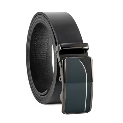 Ratschengürtel aus Leder mit Automatikschließe – Breite 35mm – Bundgröße 125cm, kürzbar | ATG