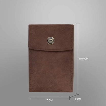 Kompakte Leder Geldbörse mit Münzfach - 9 Fächer für Karten - RFID-Schutz - inkl. Geschenkbox | VO40