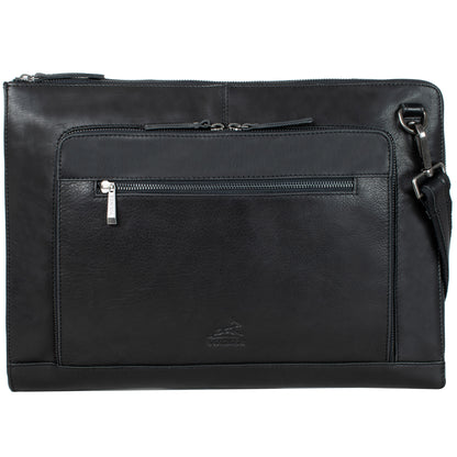 Laptoptasche 16 Zoll – Leder Umhängetasche – großes Organizer-Fach | VO2403