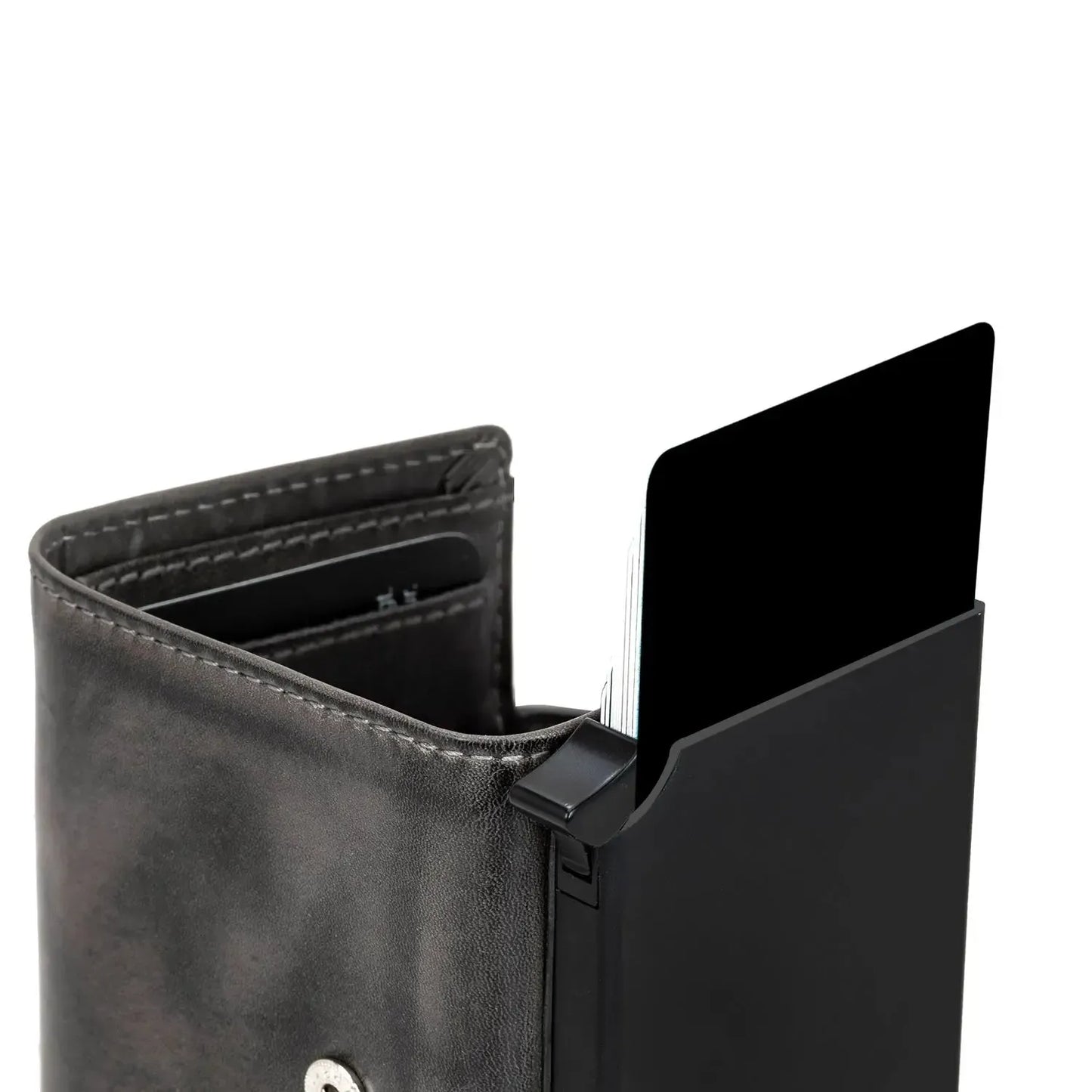 POP-UP Kartenetui mit Münzfach aus Leder – Platz für 11 Karten – Scheinfach – RFID-Schutz | VO31