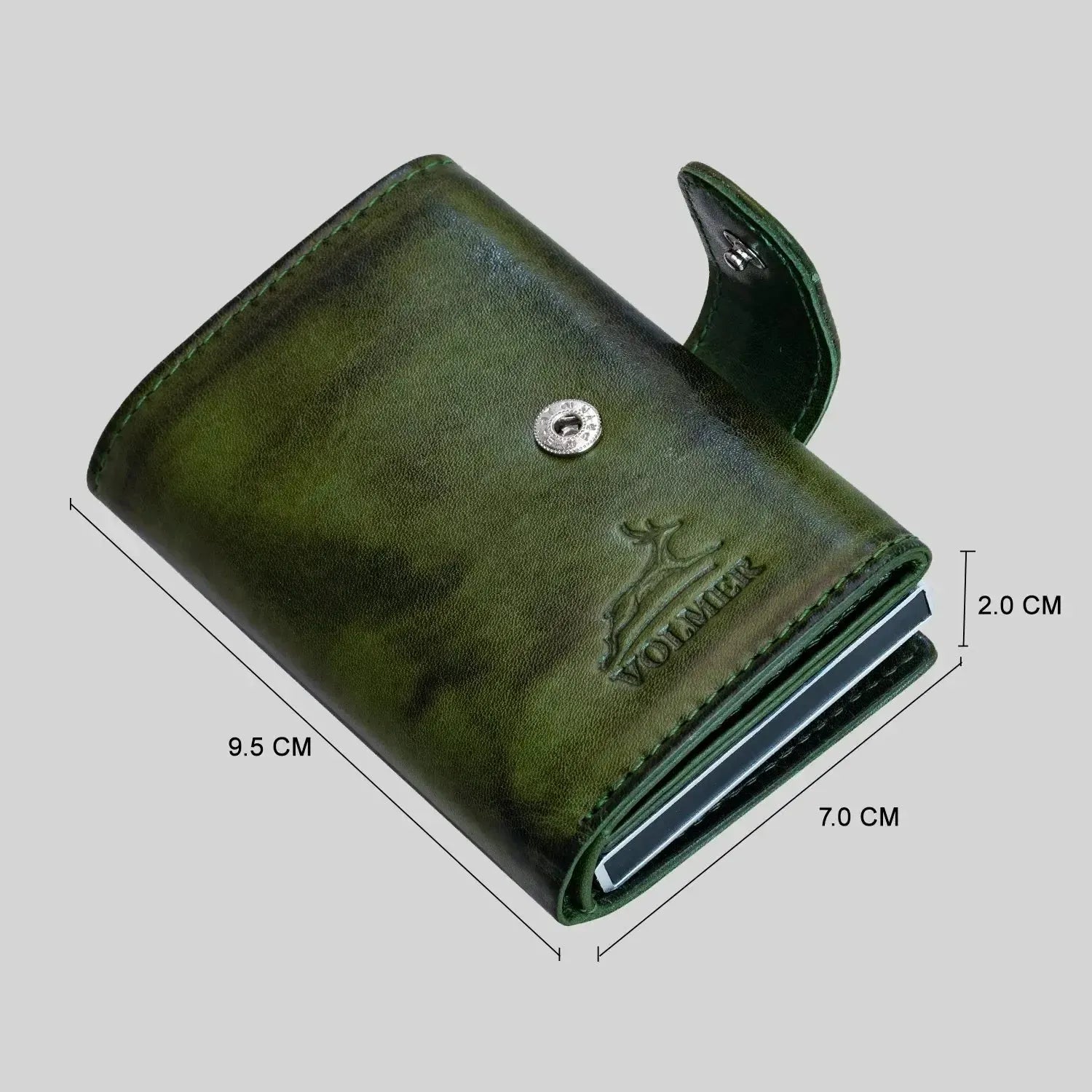 POP-UP Kartenetui mit Münzfach aus Leder – Platz für 11 Karten – Scheinfach – RFID-Schutz | VO31