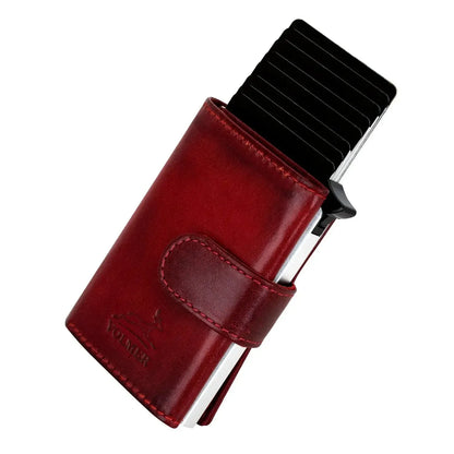 POP-UP Kartenetui mit Münzfach aus Leder – Platz für 11 Karten – Scheinfach – RFID-Schutz | VO31