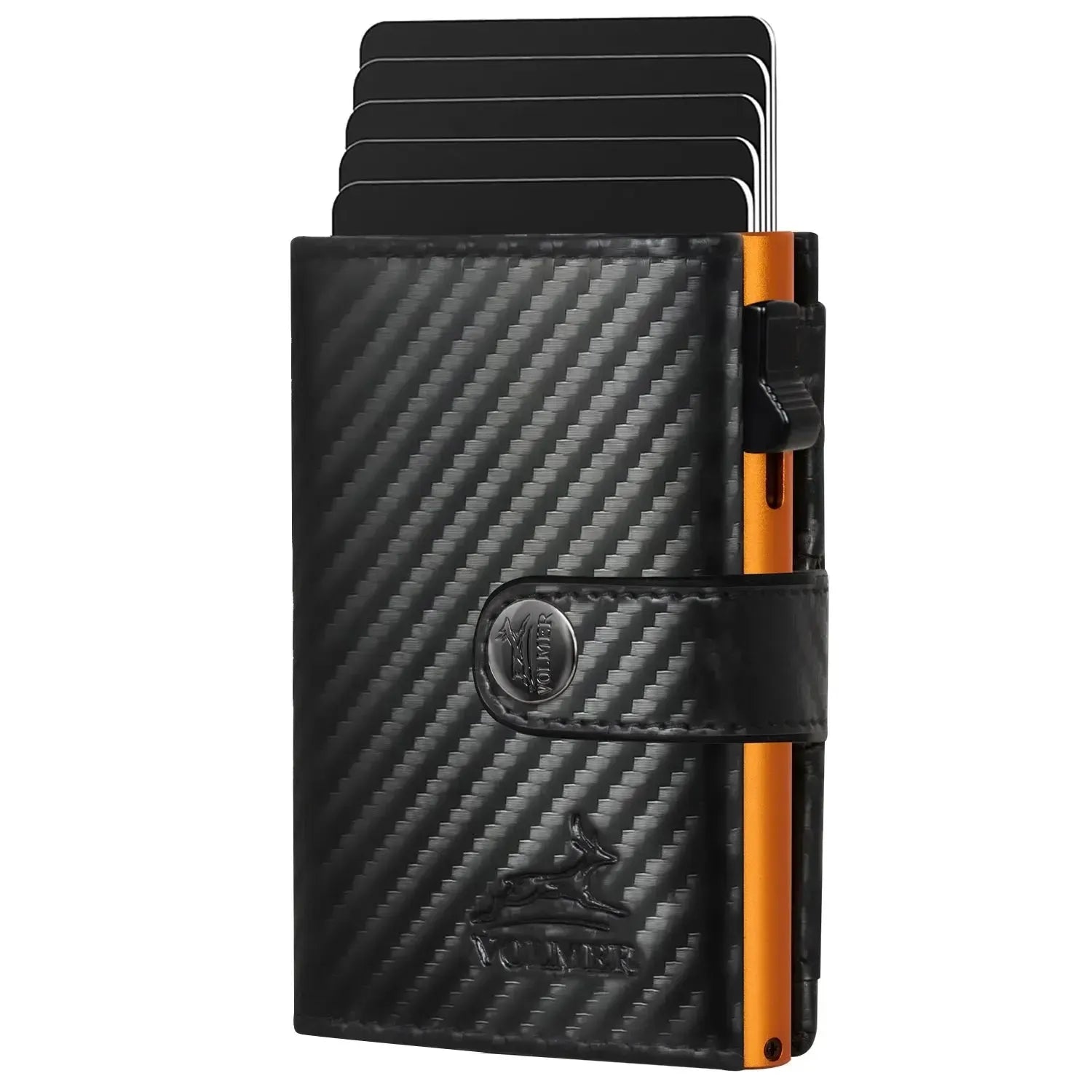 POP-UP Kartenetui mit Münzfach aus Leder – Platz für 12 Karten – Scheinfach – RFID-Schutz | VO45