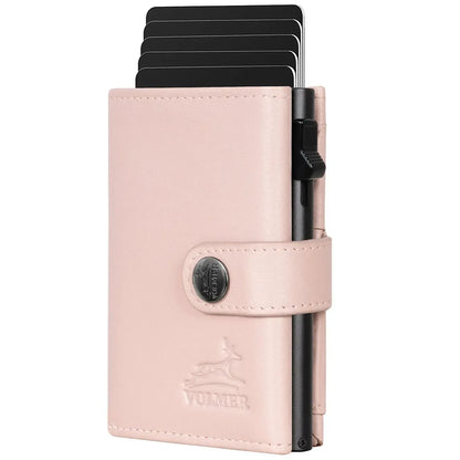 POP-UP Kartenetui mit Münzfach aus Leder – Platz für 12 Karten – Scheinfach – RFID-Schutz | VO45