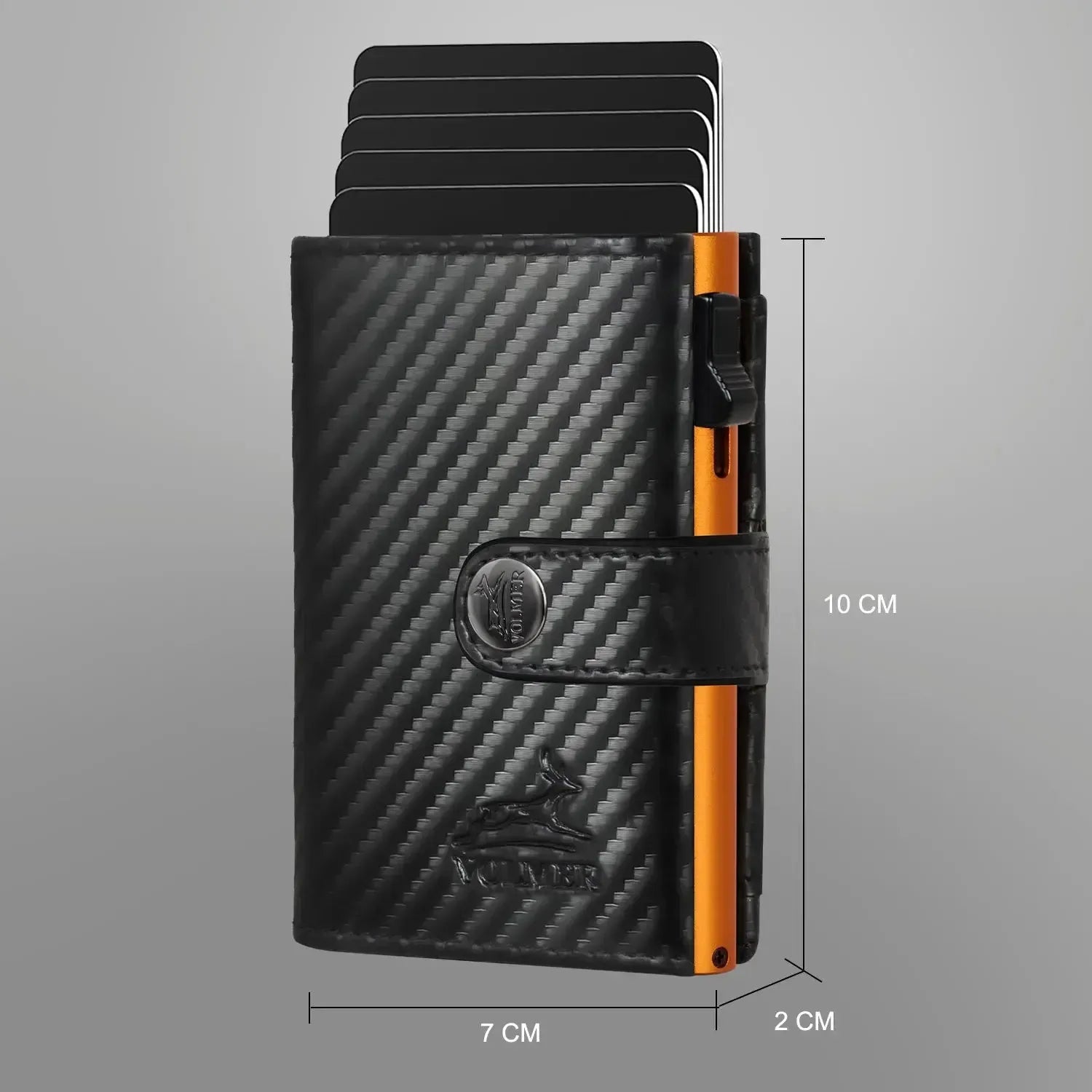 POP-UP Kartenetui mit Münzfach aus Leder – Platz für 12 Karten – Scheinfach – RFID-Schutz | VO45