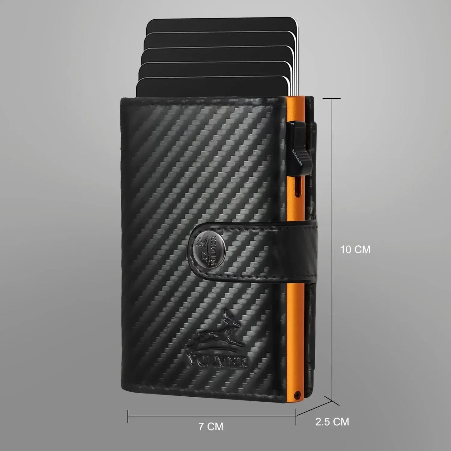 POP-UP Kartenetui mit Münzfach aus Leder – Platz für 12 Karten – Scheinfach – RFID-Schutz | VO45