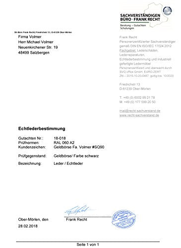 Leder Geldbörse Herren - extra-stabile Doppelnaht - 9 Fächer für Kreditkarten | VO11