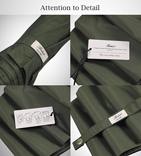 Automatik Taschen-Regenschirm mit Holzgriff – sturmfest & windsicher – Herren & Damen – Designed in Britain