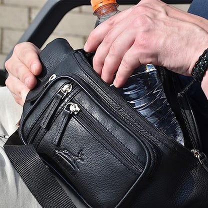 Bauchtasche Leder für Damen und Herren im Vintage-Look - 1 großes Fach | BagMi